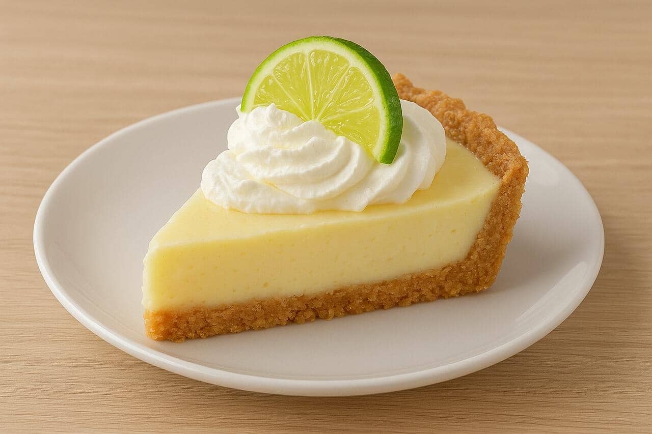 torta de limao em cima da mesa