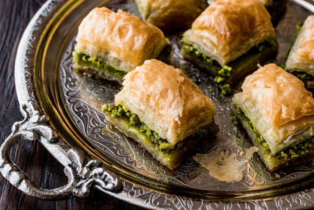 comida arabe: baklava