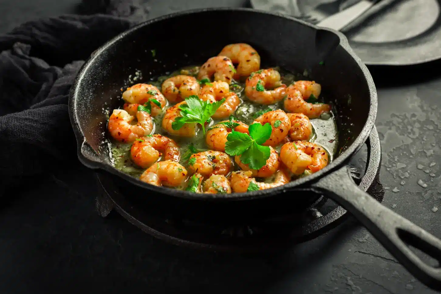 Gambas al ajillo, prato típico da culinária espanhola com camarões e alho