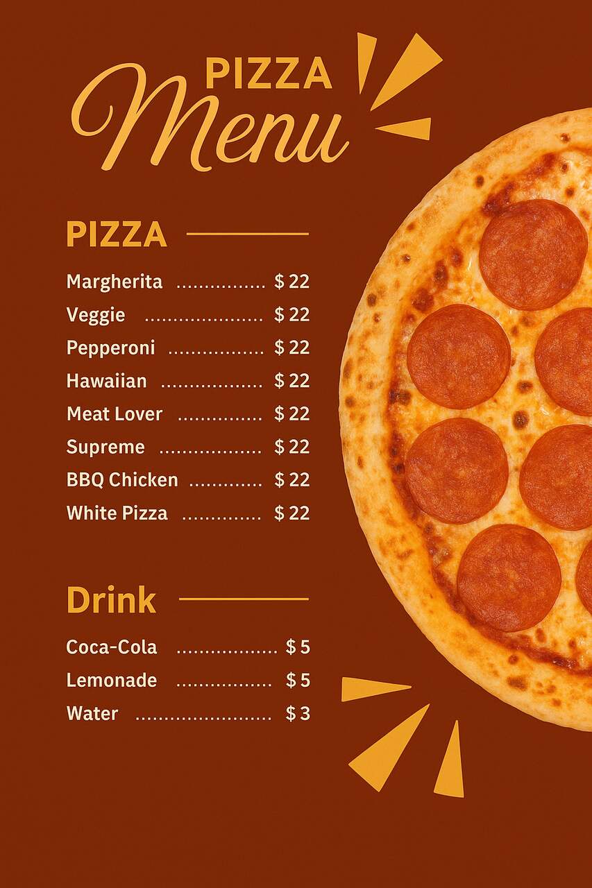 plano de fundo para cardapio de pizzaria