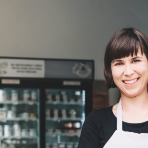 Portrait of owner of zero waste shop. Sustainable small business